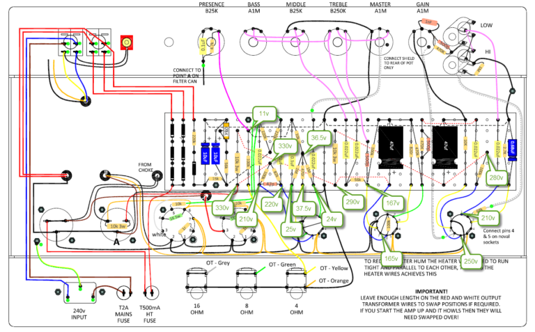 Notes on building a Modulus JCM 800 clone kit - Andy French's Musical ...